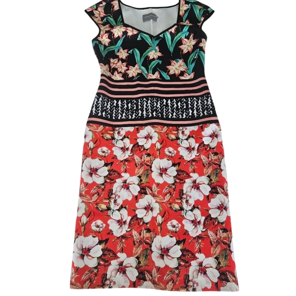 Clover Canyon Robe Sunrise  Floral Bodycon Dress - Picture 3 of 10